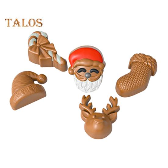 Силиконовая форма, пищевая антипригарная форма для рождественских элементов, легко снимается, многоразовая формочка для печенья, пригодная для использования в духовке