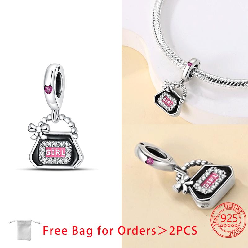 Оригинальное медное платье, помада, туфли на высоком каблуке, шармы-бусины в виде красного вина и воздушного шара, подходят для изготовления своими руками женского ювелирного браслета, изысканный подарок