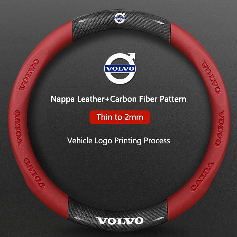 38cm Car Steering Wheel Anti-slip Wheel Cover Protect For Volvo XC60 XC90 V40 V60 S60 V50 V90 S80 C40 XC40 V70 C30 C70 Accessory