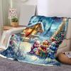 1Pc Christmas Bears Presents Blanket Soft And Comfortable Casual Warm Camping Travel Christmas Halloween Gift M921133