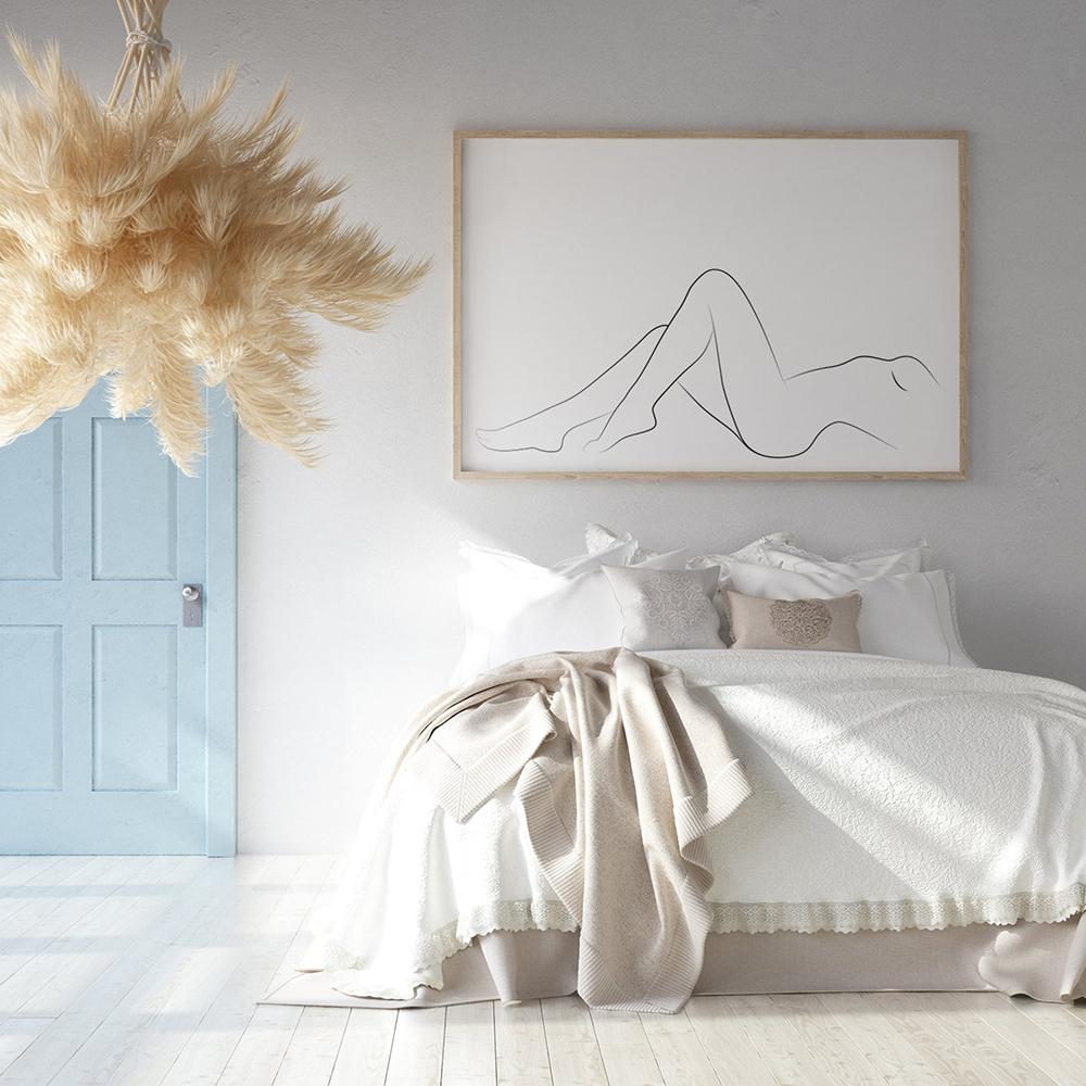 Скандинавские минималистичные черно-белые фигуры, линии искусства, сексуальная женщина, руки, тело, обнаженная стена, холст, картины, постеры, принты, декор для спальни