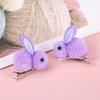 Rabbit Plush Hairpin 3D Hair Clip Adorable Bunny Hair Clip  Children