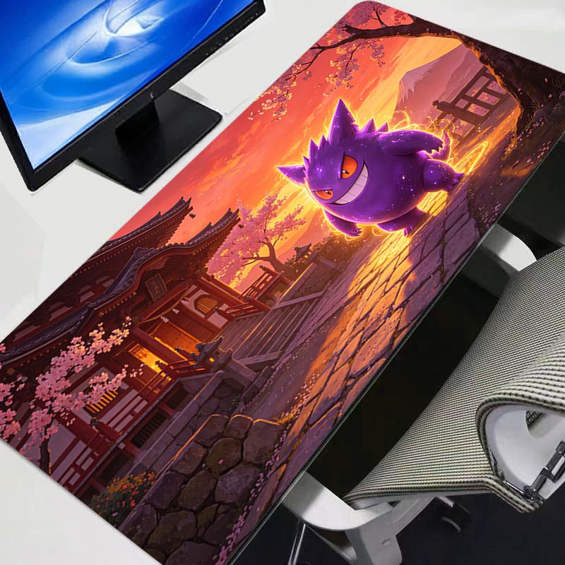 Large Mouse Pad Gengar Pokemon Pikachu pc speed For esports players x rug Laptop Computer Keyboard  desk Mat xxl mousepad