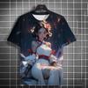 Fashion Men's T-shirt 3D Printed Anime Beauty Sexy Printed T-shirt Casual Loose Short Sleeved T-shirt Men's Home Clothing Tops