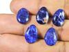 22Cts. Натуральный голубой содалит груша кабошон драгоценный камень россыпью 05 шт. лот 10X14MM RQ-1966