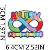 Autism Theme Embroidery Cloth Sticker Palm Computer Embroidery Label Cartoon Butterfly Love Patch Sticker Ironing