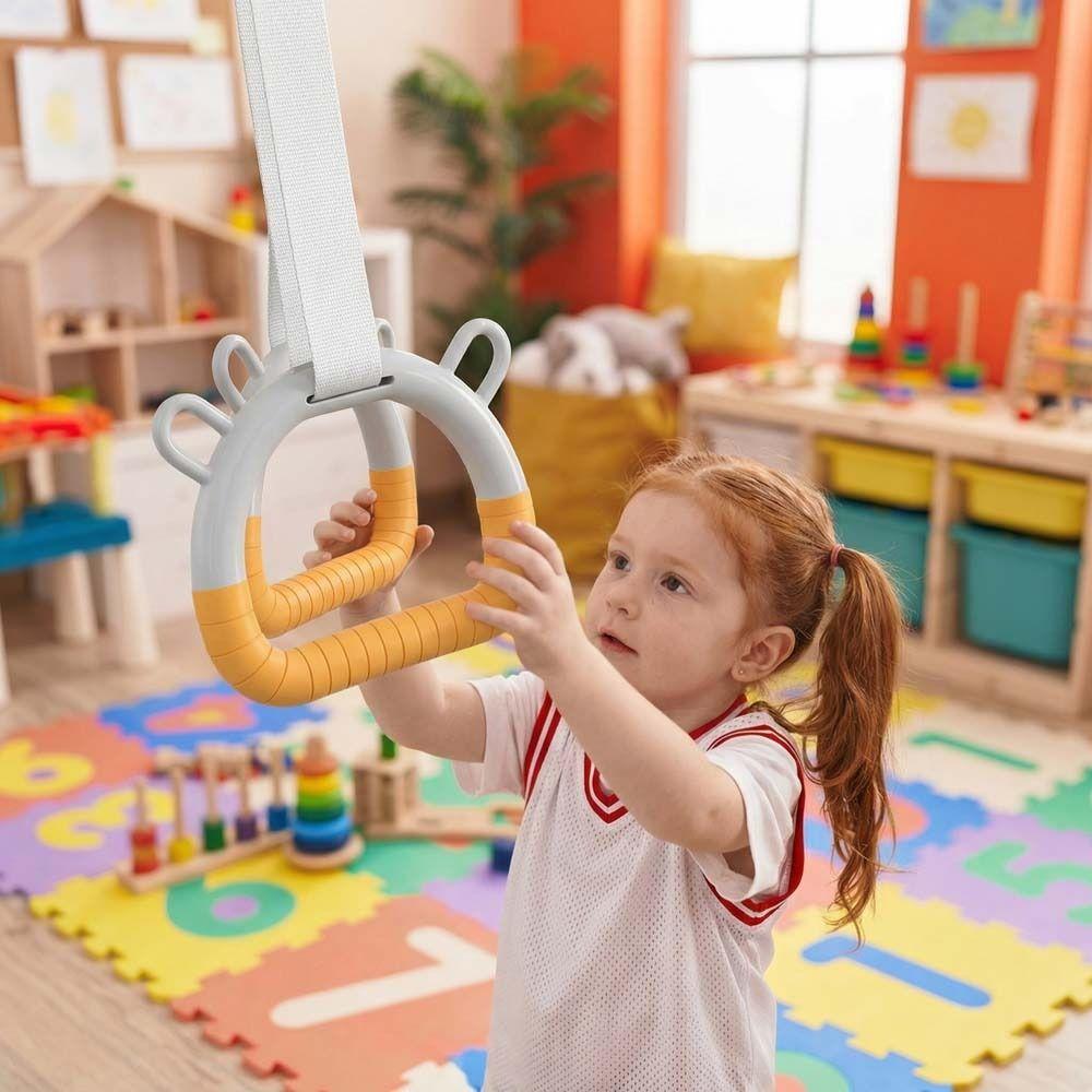 Non-Slip Pull Up Bar Durable Fitness Exercise Ring Gymnastic Rings Gymnastics Equipment