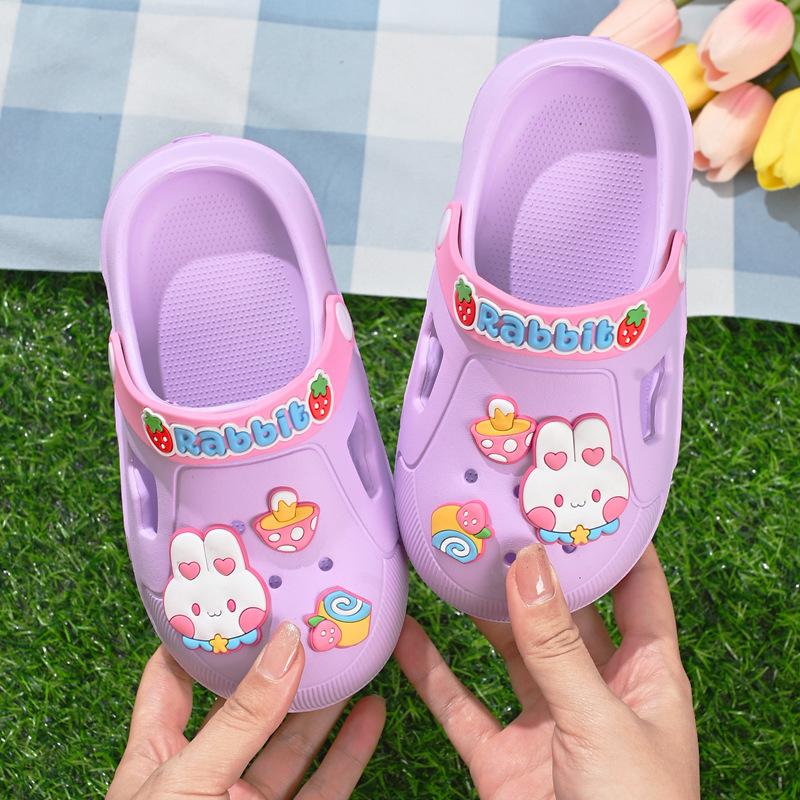 Детские крутые тапочки для девочек летние детские пляжные туфли детские нескользящие eva крутые тапочки для дома для мальчиков с отверстиями