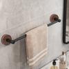 Hotaan Modern Style Matte Black Wall Mounted Single Towel Bar Bathroom Towel Hanger Shelf Bathroom Accessories Holder