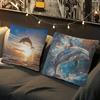 3D Ocean World Shark Dolphin Pillow Case Removable Washable Cushion Cover – All-Season Soft Linen