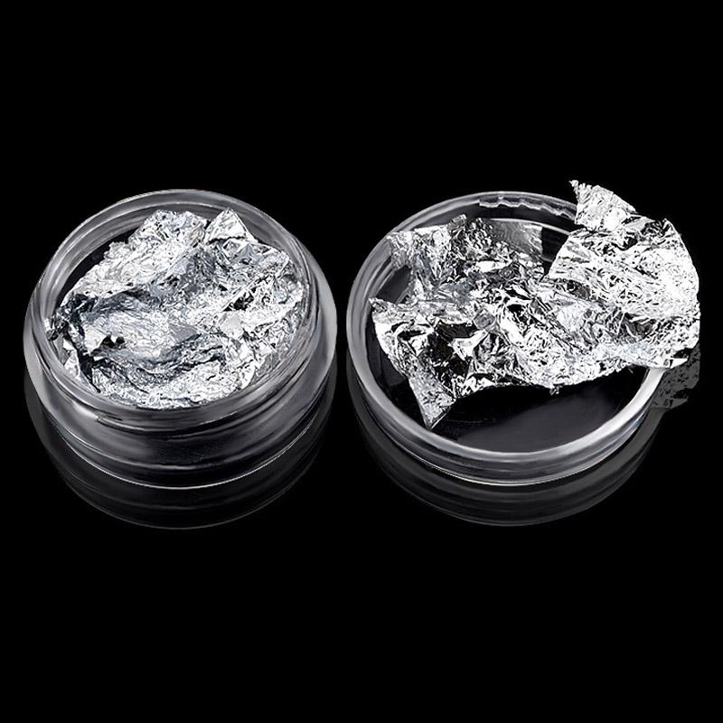 1 коробка модной блестящей золотой и серебряной фольги для нейл-арта своими руками аксессуары для украшения ногтей принадлежности