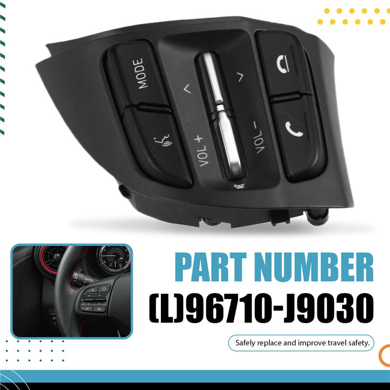 Durable-Steering Wheel Switch Button Radio Cruise Control Switch Button For Hyundai I10 I30 Veloster Kona Left 96710-J9030