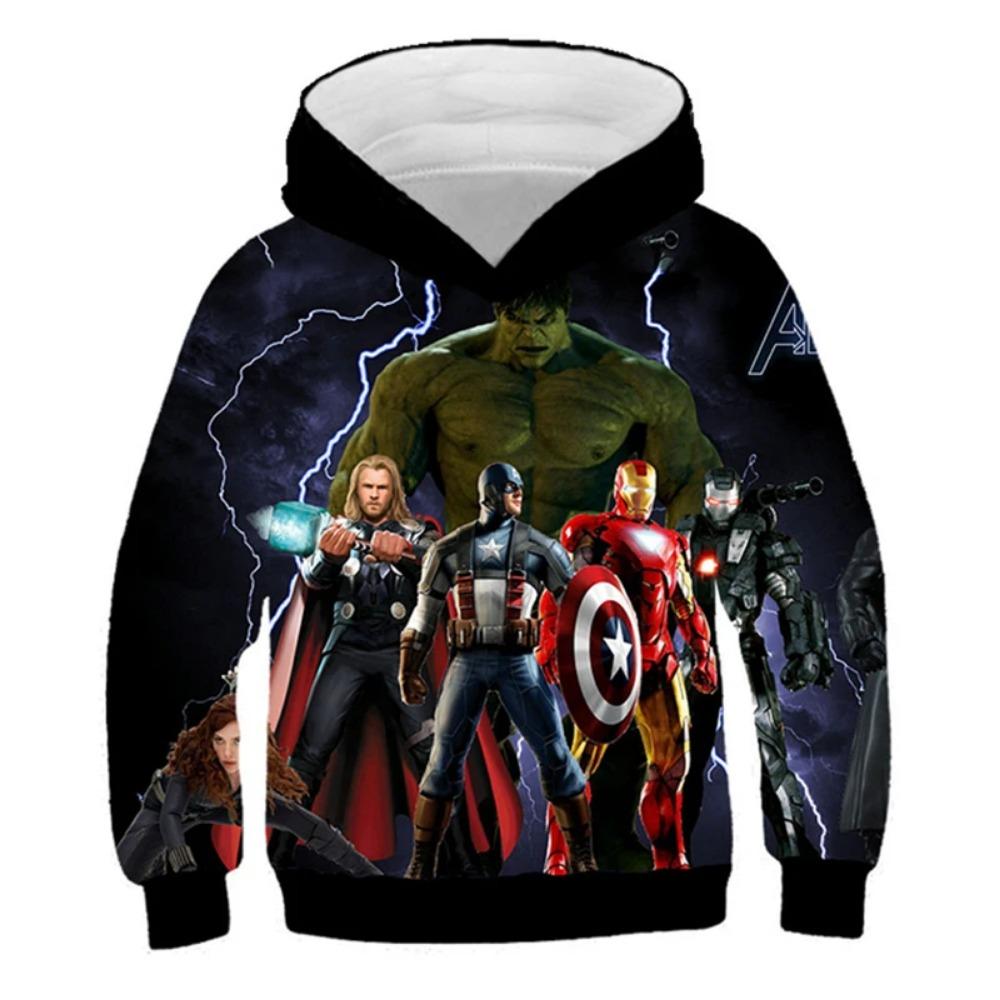 Мальчики Весна Marvel Худи Мстители Человек-Паук 3D Печать Одежда для Малышей Дышащая Детская Спортивная Одежда С Капюшоном