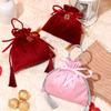 Chinese Drawstring Candy Bag Traditional Wedding Gift Bag Jewelry Organizer Flannel Gift Bag  Party