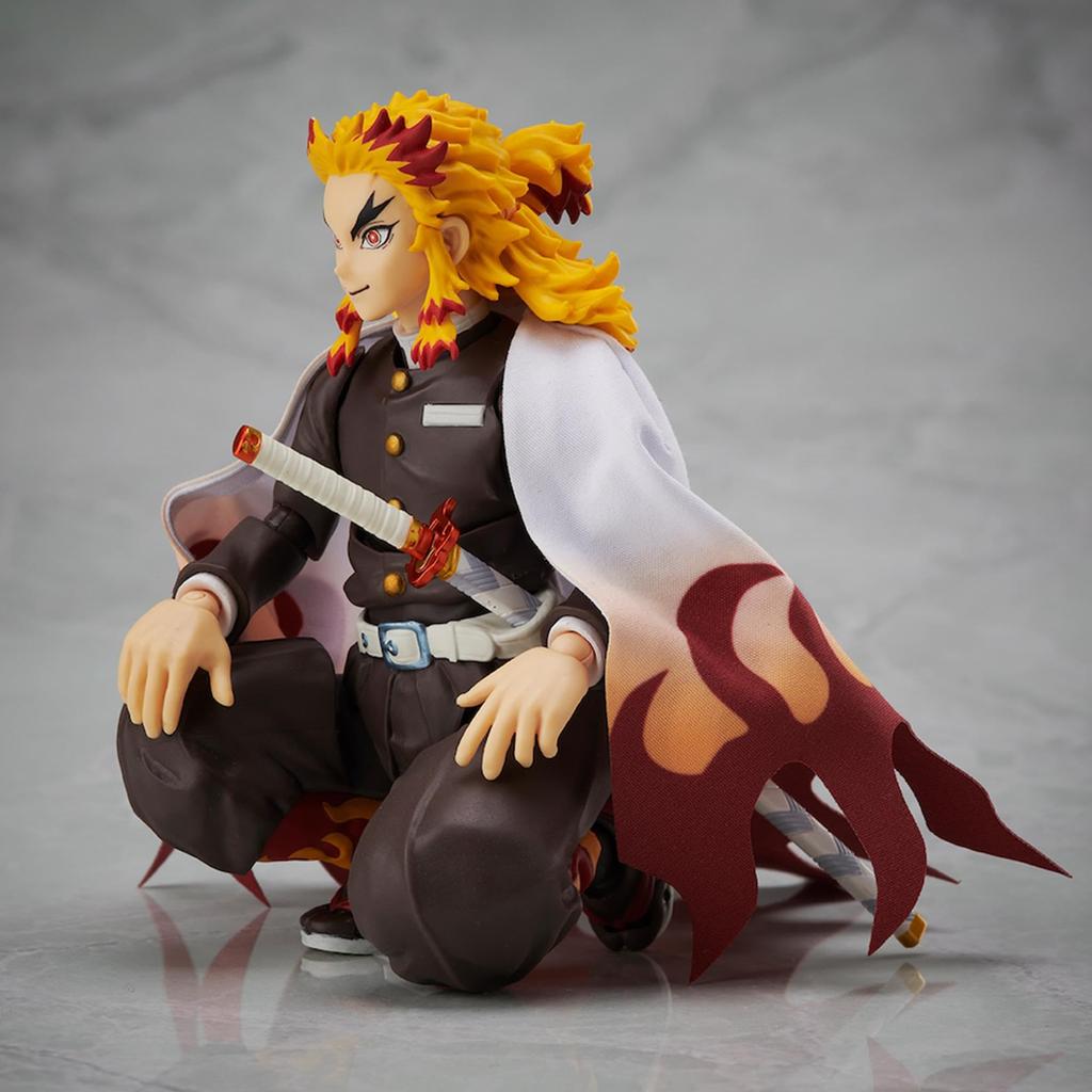 Figma Demon Kimetsu no Yaiba Rengoku Anjuro Подвижная фигурка Slayer, окрашенная в пластик, без масштаба