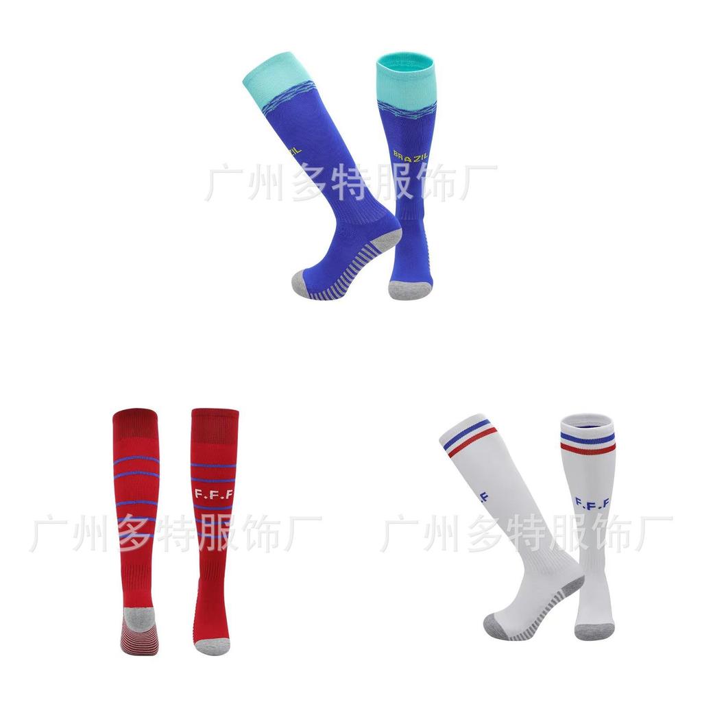 Fan Football Socks England Inspired Knee High Anti-slip Grip Stockings Breathable Sports Training Socks
