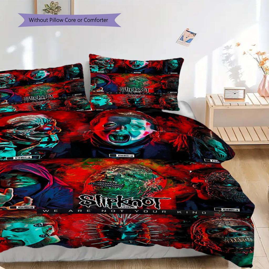 Metallic Punk Rock Set Bedding 1 Duvet Cover 2 Pillowcase Without Core Bedding Set Duvet Cover And Pillowcase Christmas Birthday Gift