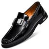 Men's Patent Leather Loafers Business Shoes Hollowed Out and Breathable Men's Genuine Leather Casual Shoes Big Size 47 48