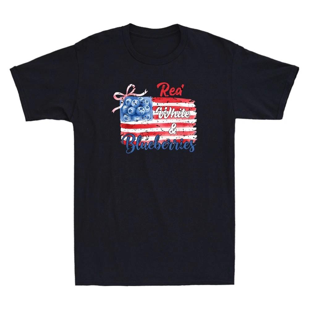 Red White and Blueberries Tee Coquette Flag Red White &Blueberries Men's T-Shirt