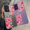Чехол для Samsung Galaxy A24 A25 A15 A16 A31 A21s A23 A13 A14 A12 A26 A35 A34 A17 A20s Чехол для телефона Вишневый Цветок Печать Прозрачный Крутой