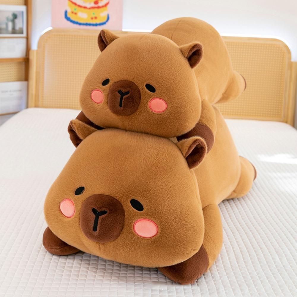 Pillow Capybara Plush Doll Soft Capybara Stuffed Doll Kawaii Capybara Plush Toy  Kids Birthday Gift