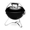 Weber Barbecue Stove, 37 Cm Diameter, Smoky Joe Premium Camping Fire Pit for 4-6 People, with Thermometer 1121308 Black