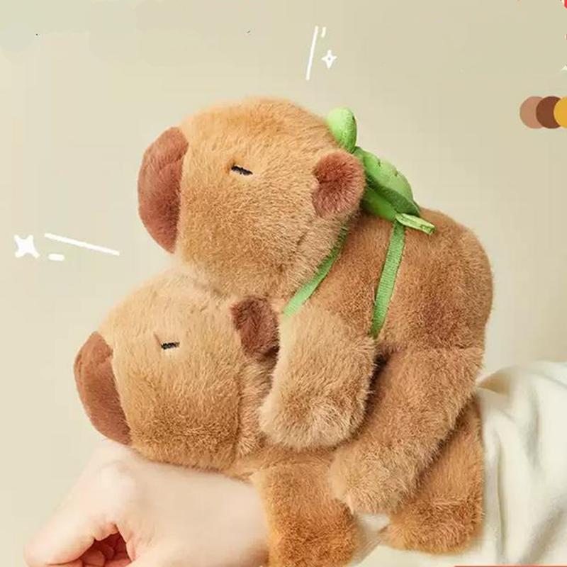 Kawaii Capybara Slap Bracelet Snap Wrap Cute Wristband Bracelet Cartoon Capibara Doll Hand Ring Clap Circle Toy Party Favor Gift
