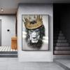 The Lion King Wearing The Crown Modern Animal Canvas Painting On Wall Art Poster and Print Wall Picture for Living Room Decoration