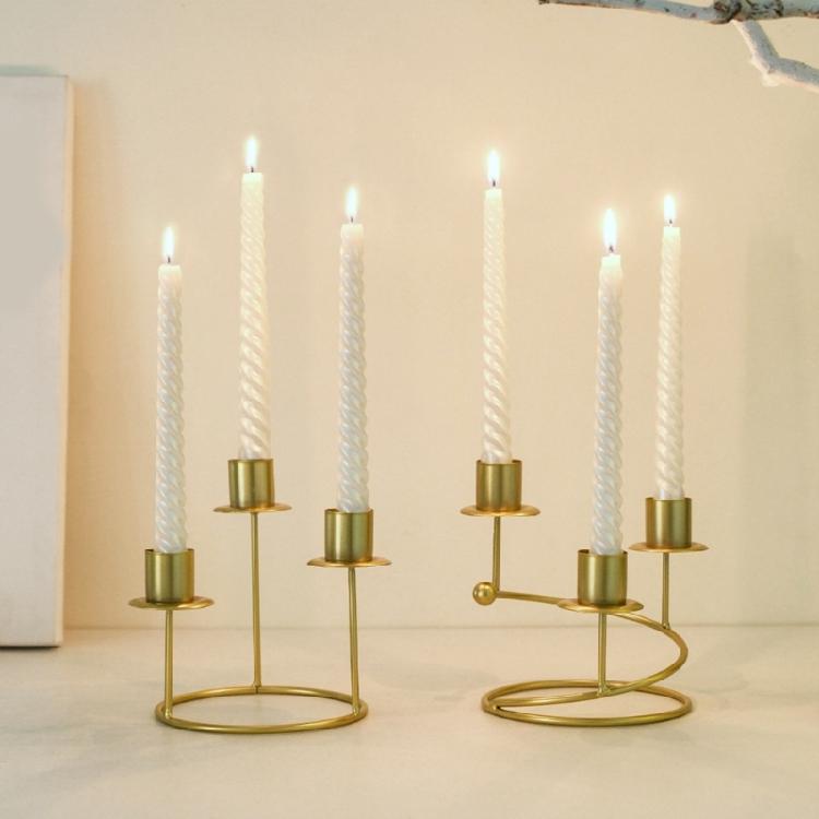 3 Head Nordic Metal Candle Holder Candlestick Stand HandMade Candle Holder Chamberstick Holder Candlelight
