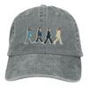 Retro The Beatle Walking Road Baseball Cap Unisex Style Distressed Denim Snapback Cap Outdoor Summer Unstructured Soft Hats Cap