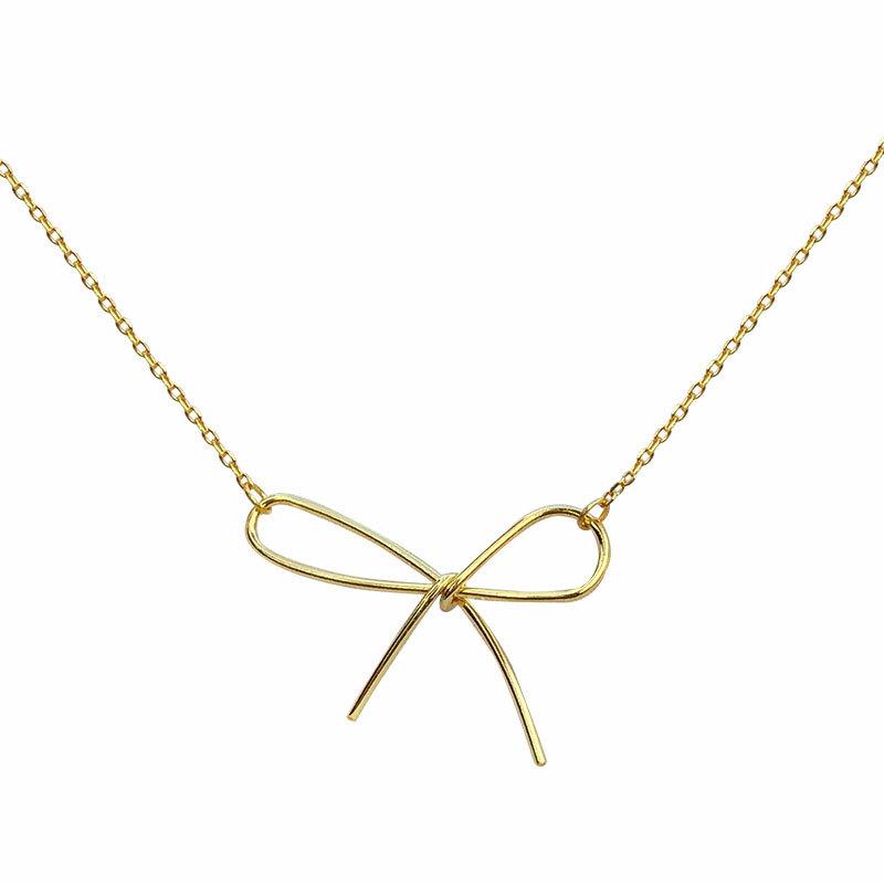 Элегантное ожерелье с подвеской в виде банта Женское ожерелье Женский нишевый дизайн