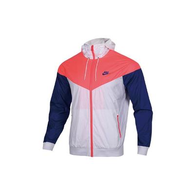 Спортивная куртка Windrunner — Мужские куртки с цветными блоками Синий Белый Оранжевый 727325-104