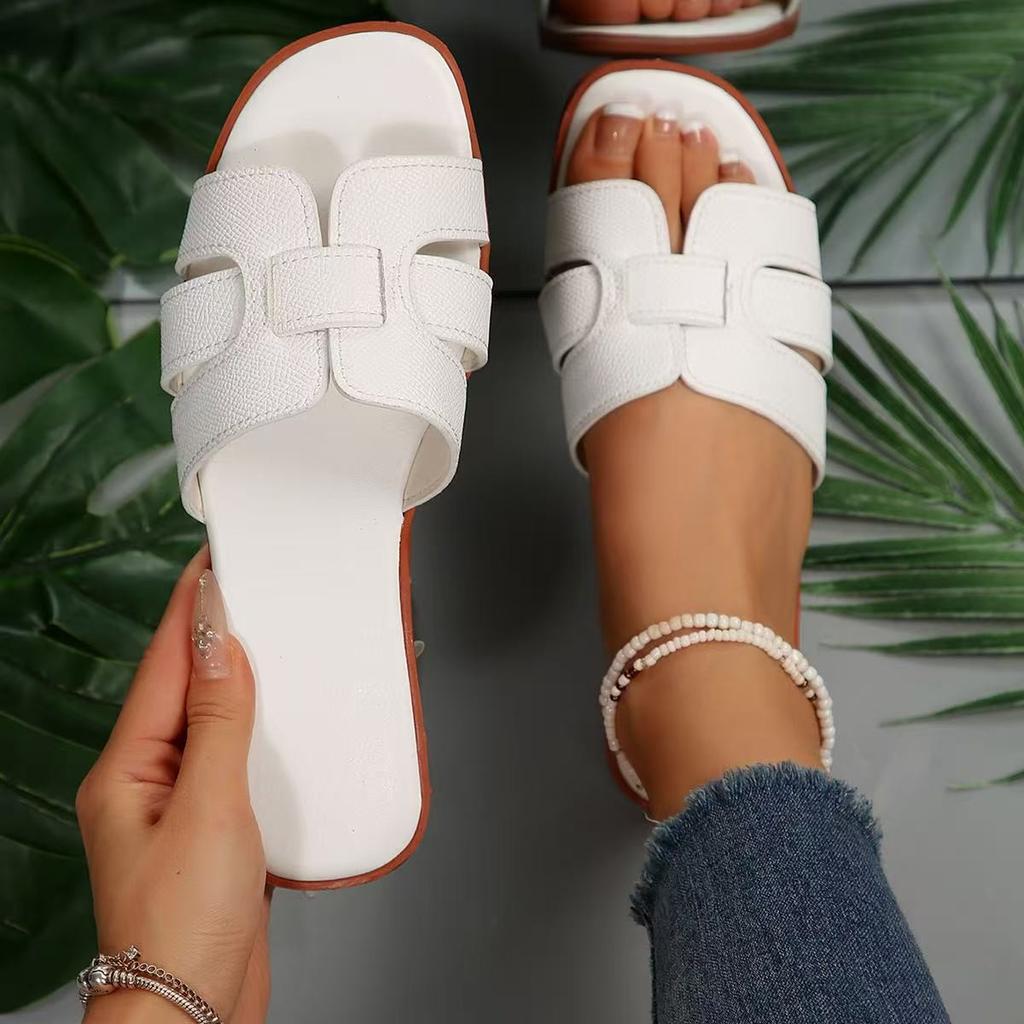 Модные женские тапочки плоские роскошные уличные летние пляжные женские сандалии трендовый дизайн обувь для женщины большого размера шлепанцы женские