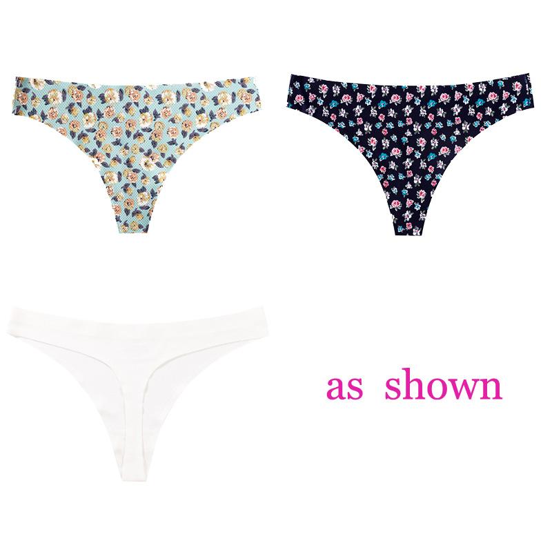 CINOON 3 шт./лот, женское сексуальное нижнее белье с цветами, соблазнительные трусики с низкой талией, стринги, дышащее нижнее белье без следов, стринги, нижнее белье