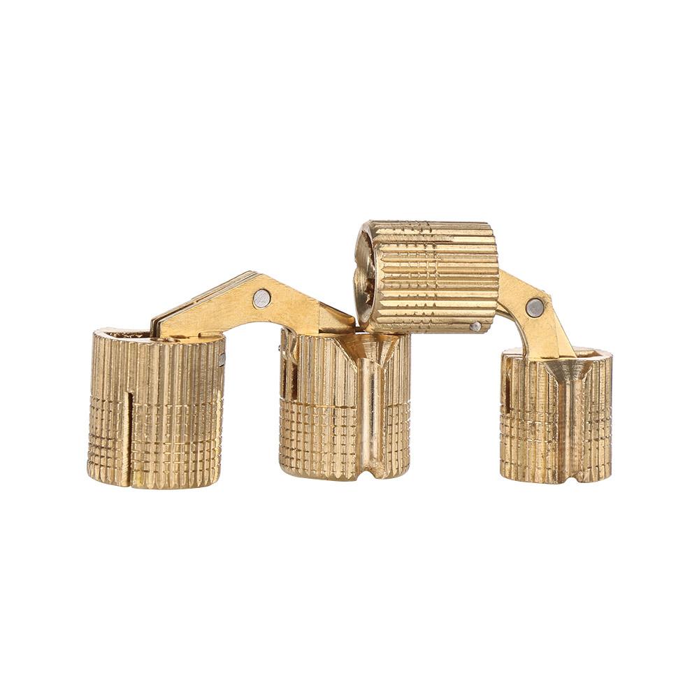 1pc New Door Cupboard Cylindrical Brass Hinges Furniture Hinges Hidden