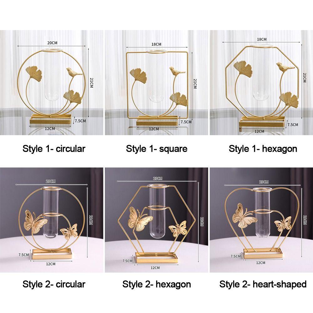 Plant Flower Pot Wedding Decoration Vases Metal Hydroponic Vase Ornaments