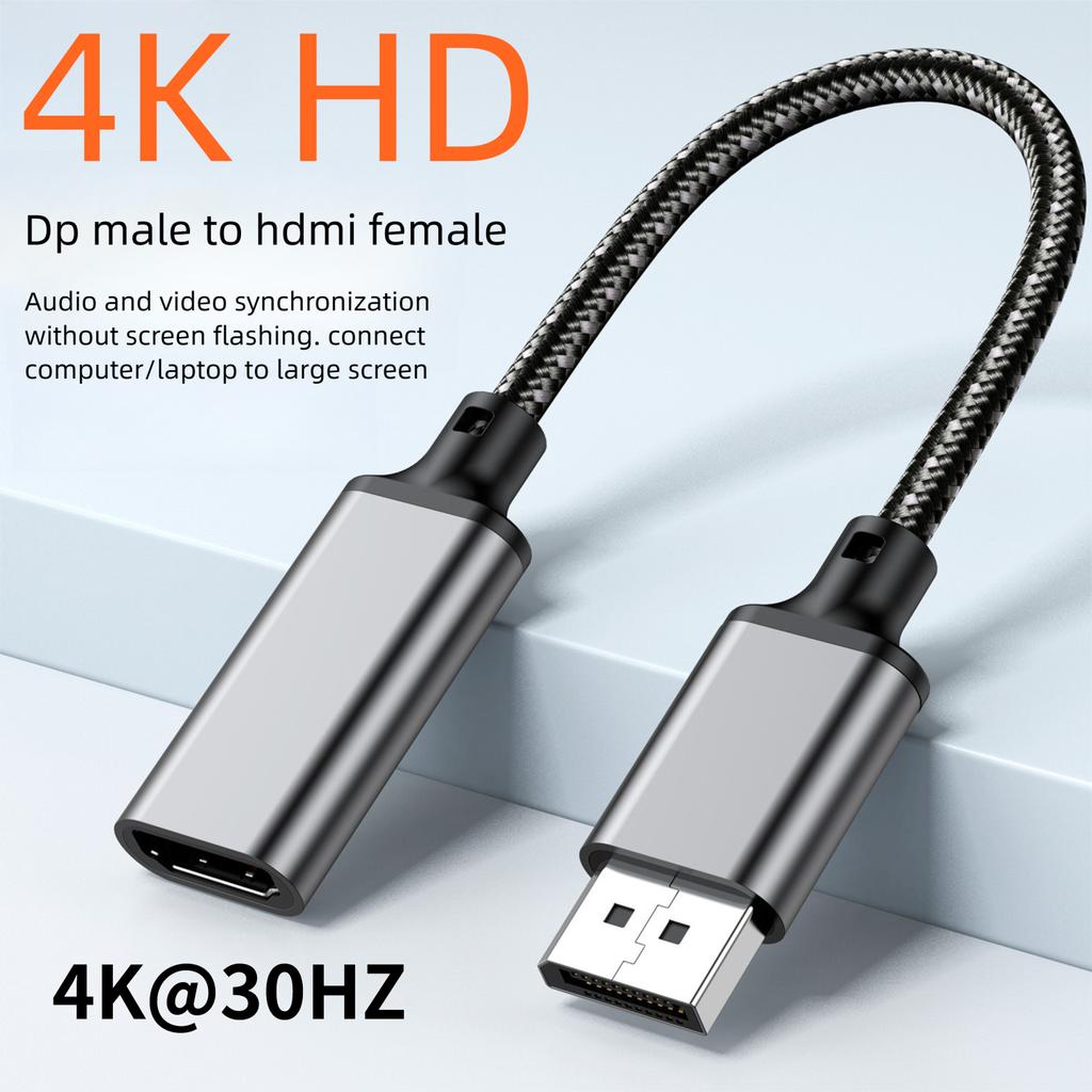 1 DP to HDMI Adapter Cable 4K High Resolution Connector for Laptop Desktop Graphics Card Monitor Projector