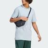 Adidas Однотонная футболка с логотипом, спортивная повседневная, мужская, топы, светло-голубая, IJ6109