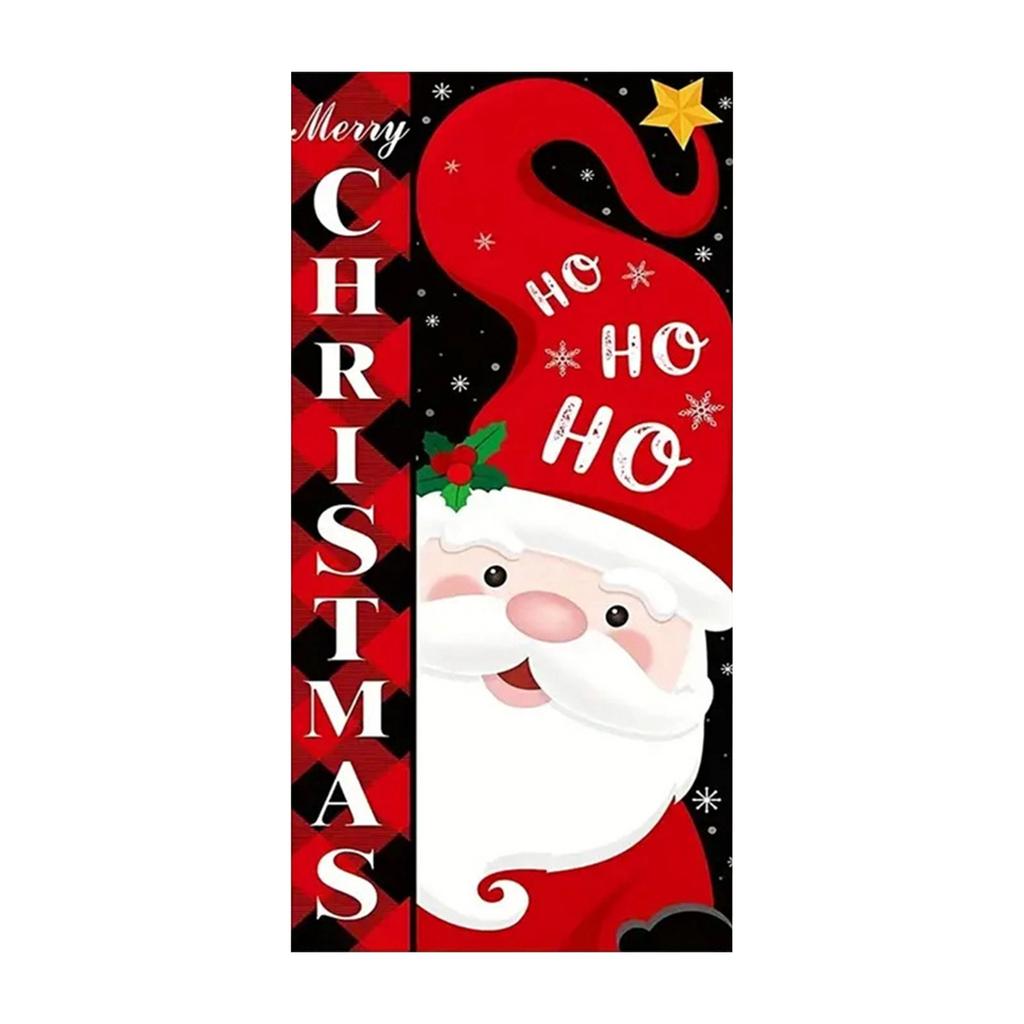 Рождественская занавеска для двери, рождественская фотофоновая ткань, подвесная ткань для создания атмосферы Нового года, 90 * 180 см