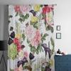Цветочные розы, акварельные цветы, шифоновые прозрачные шторы для гостиной, спальни, кухни, украшения, оконная вуаль, тюлевая занавеска