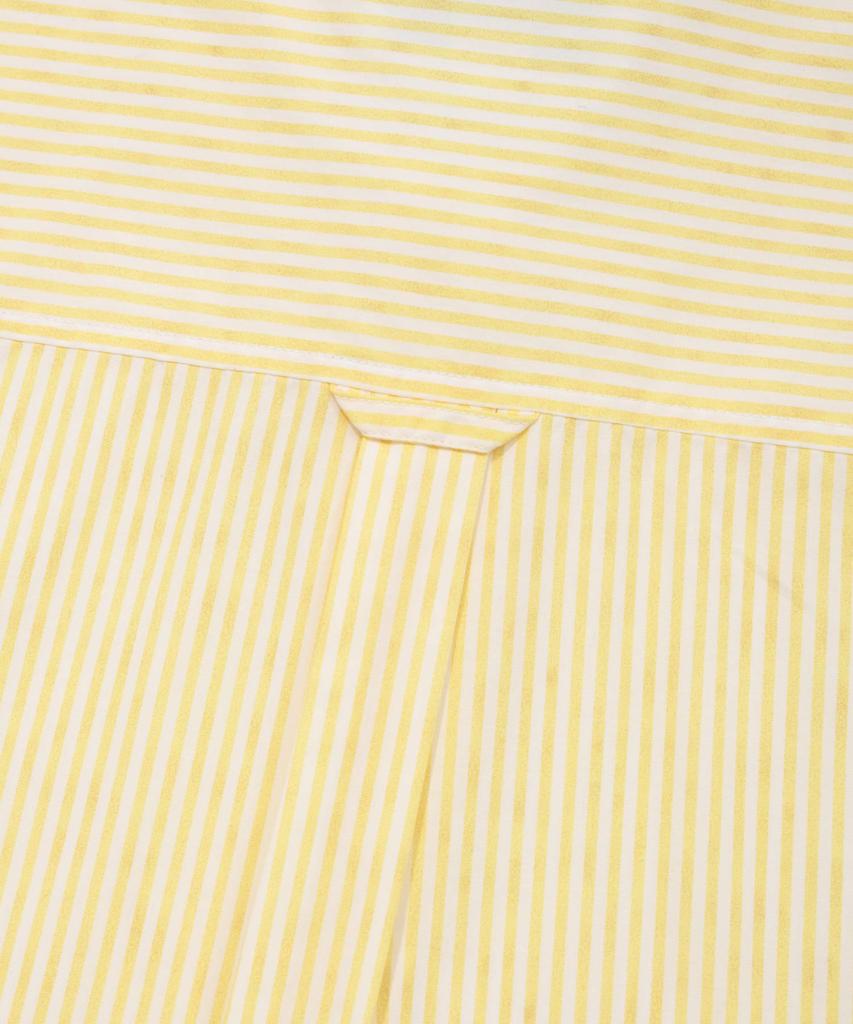 COVERNAT Drawing Stripe Half Shirt Yellow