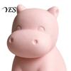 Compact Desktop Ornament 3D Printed Hippo Car Dashboard Figurines, Minimalist Pink with Unique Small Gift Non-Slip Weighted Base, Cute Interior Decor,