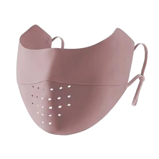 Защитная маска для лица, бесшовная, дышащая, с отверстиями, солнцезащитный крем, 3D, тонкий дизайн, защитная маска для лица UPF 50, дышащая, из ледяного шелка, защитная маска для лица