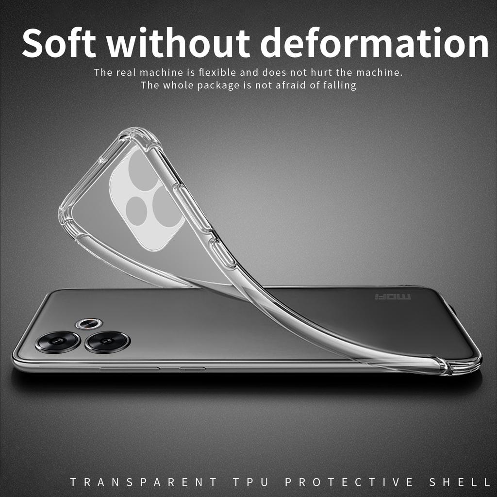 MOFI Cell Phone Case for Xiaomi Redmi Turbo 3 5G/Poco F6 5G Super Clear Cover TPU Mobile Phone Shell