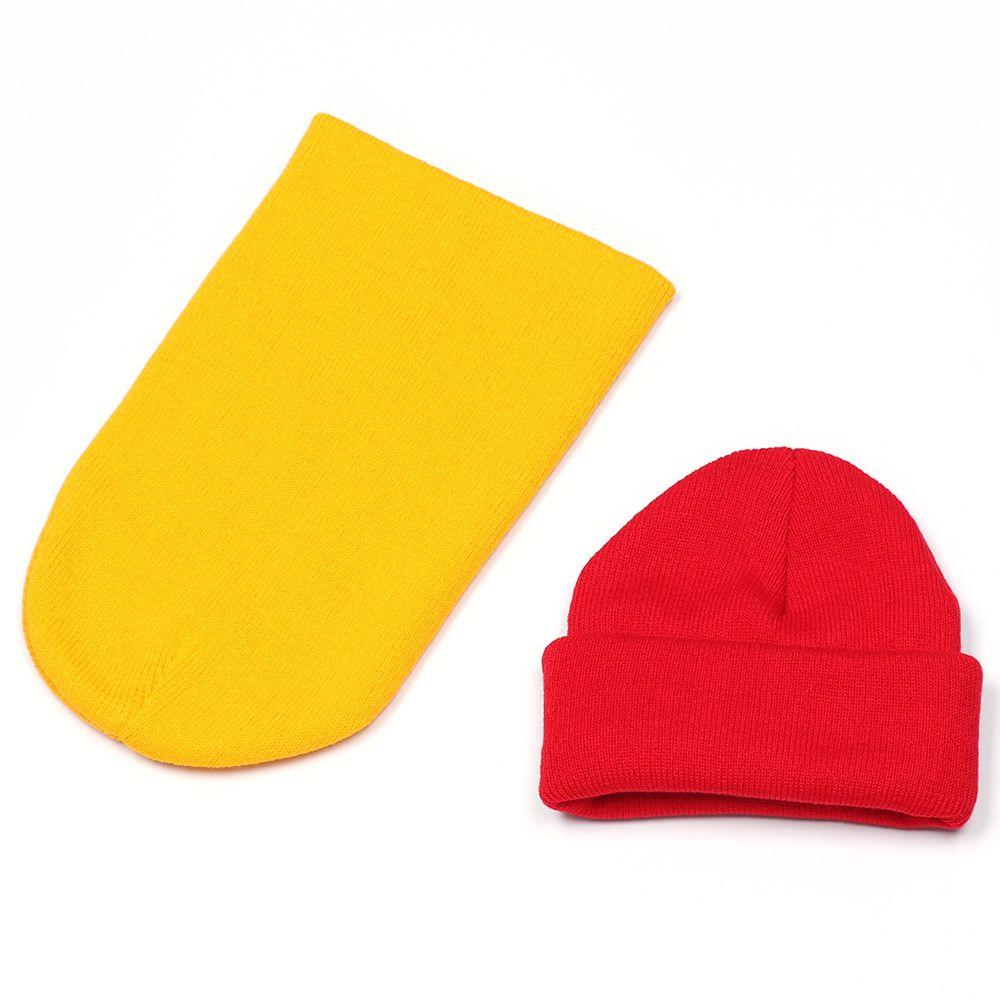 Осень-зима унисекс конфетного цвета повседневная хип-хоп шапка шапка вязаная шапка тюбетейка мягкая