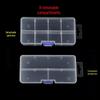 Компактный прозрачный пластиковый органайзер с 8 отделениями для хранения нейл-арта, рыболовных крючков, винтов и мелких деталей