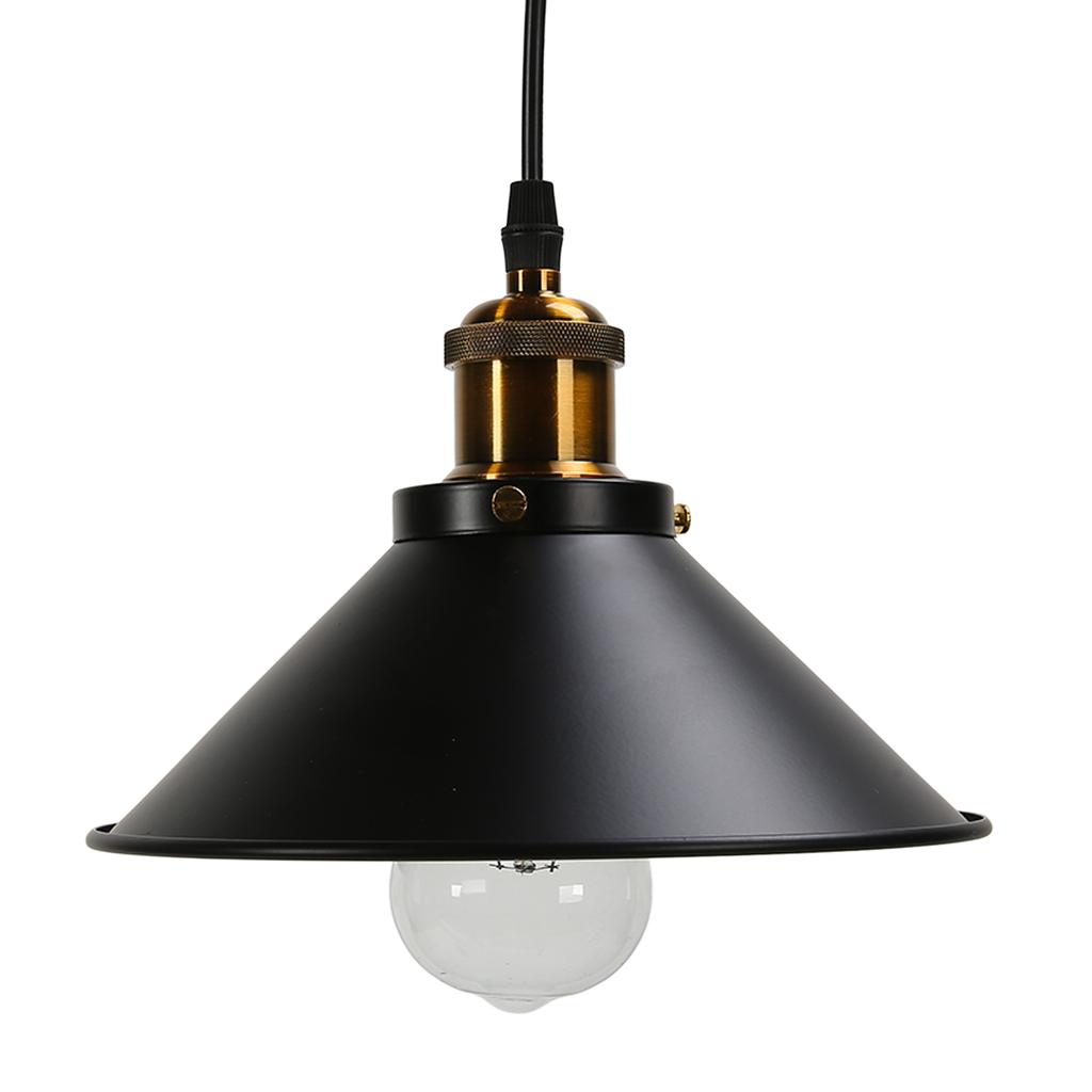 Wrought Iron Ceiling Lamp Simple Retro Industrial Style E27 Black Metal Cage Wrought Iron Hanging