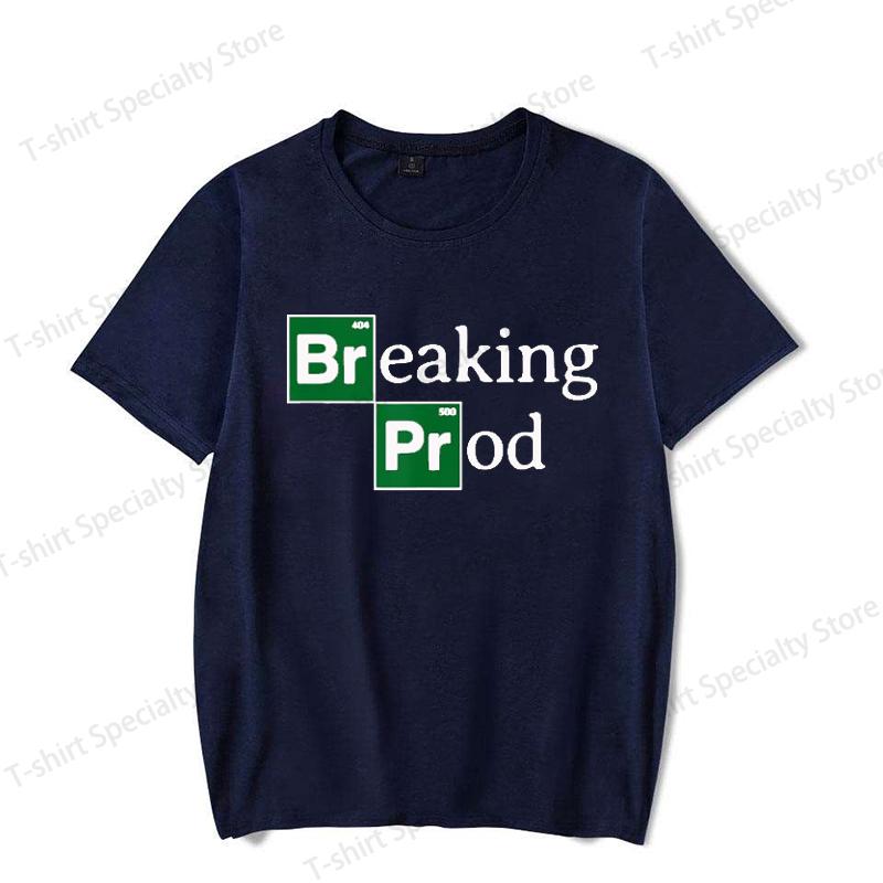 Смешная футболка с мемом про разработчиков Breaking Prod, унисекс, женская, 100% хлопок, с коротким рукавом, P376