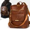 Женский рюкзак большой вместимости, ретро, двойного назначения, на плечо, из мягкой кожи
