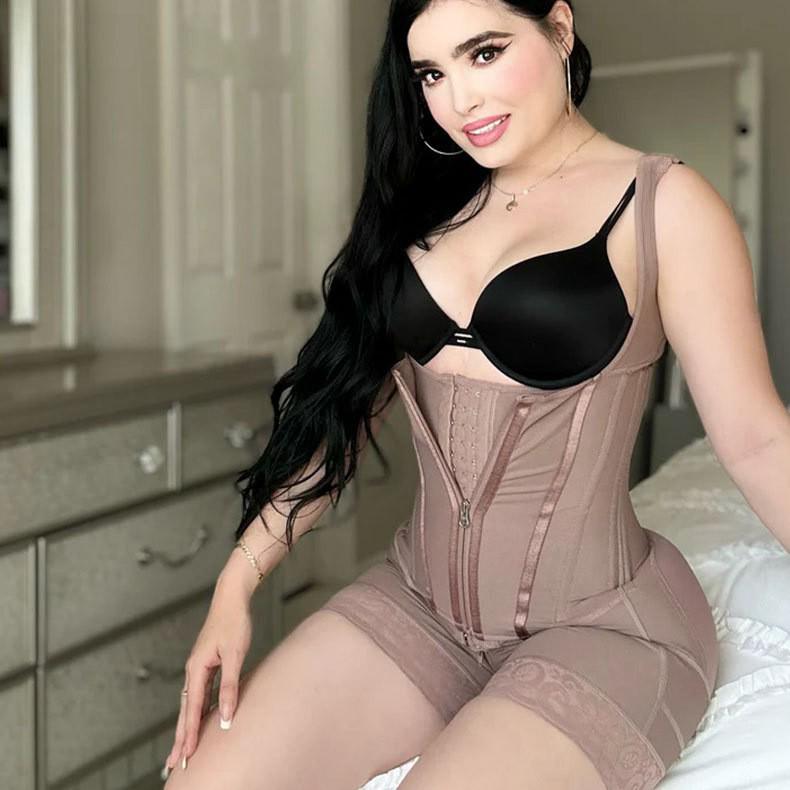 European & American Mesh Abdomen Control Bodysuit - Adjustable Postpartum Shaping Cincher for Women